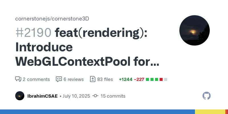 Cornerstone3D #2190: WebGLContextPool